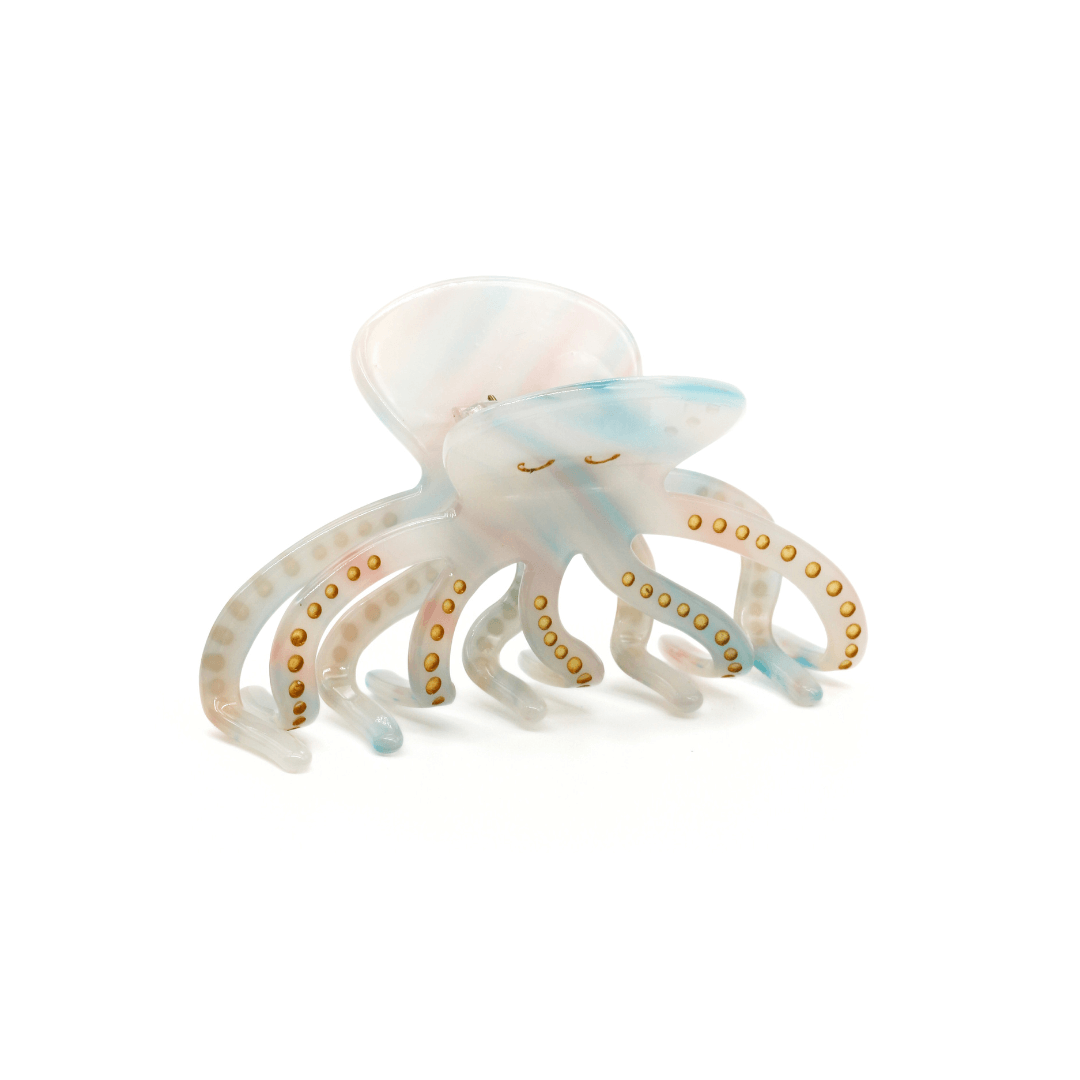 JELLYFISH HAIRCLIP, whimsical ocean-inspired hair accessory made from smooth cellulose acetate.