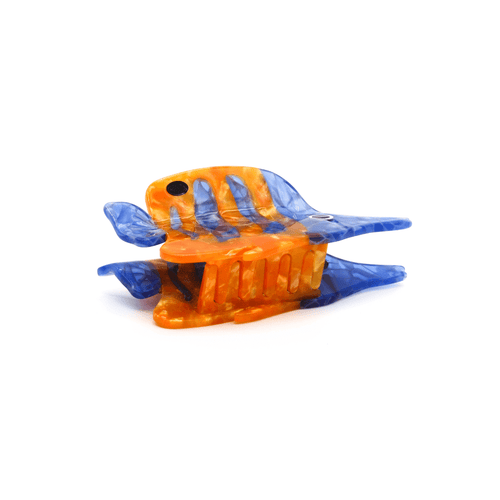 BLUE FISH HAIRCLIP featuring blue and orange tones, inspired by tropical waters and marine life.