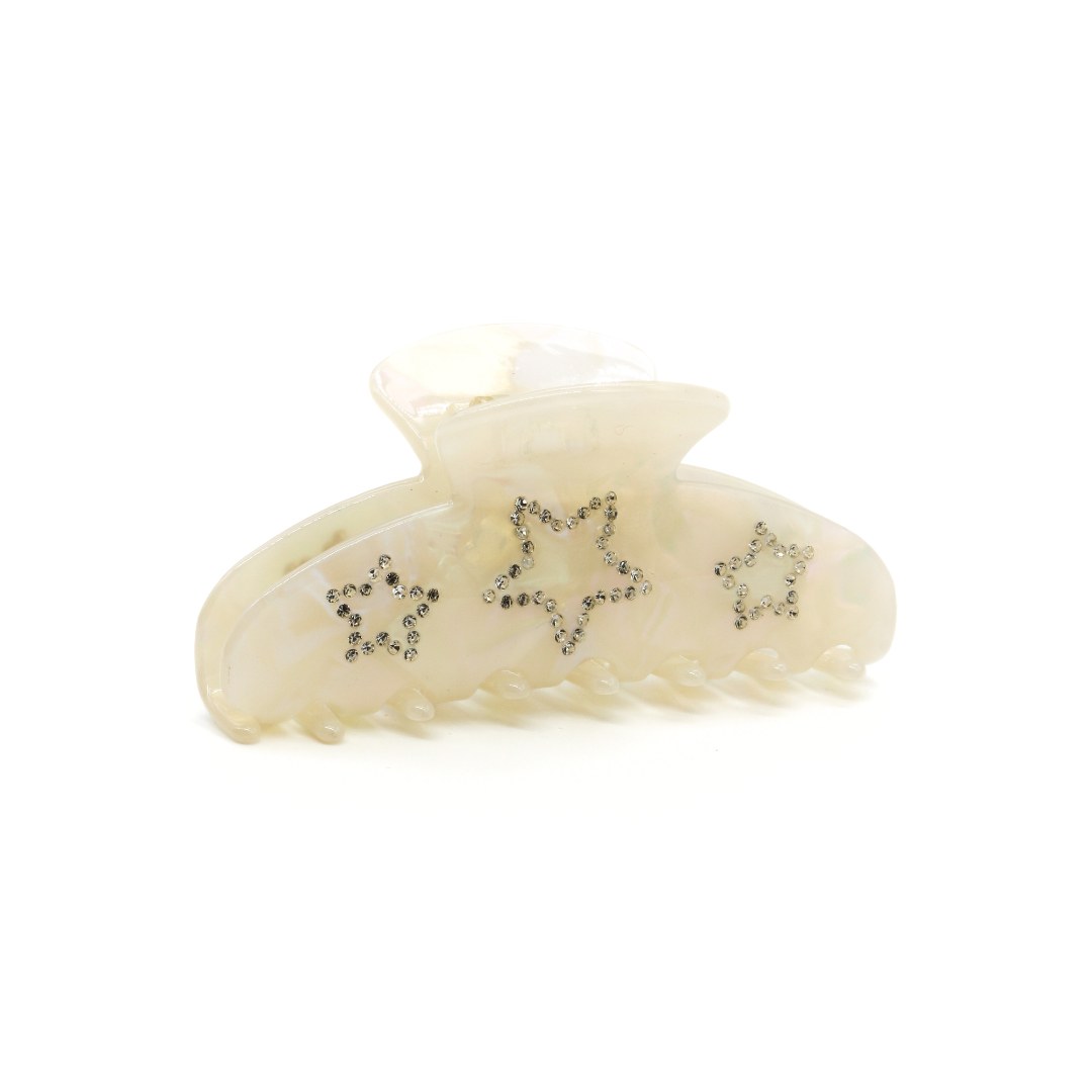 STAR HAIRCLIP IN WHITE