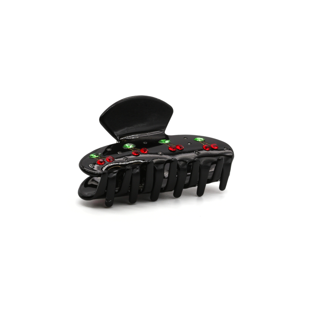 CHERRY POP HAIRCLIP IN BLACK
